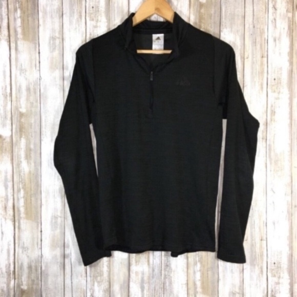 adidas Jackets & Blazers - Adidas Black Loose Fit 3/4 Zip Jacket